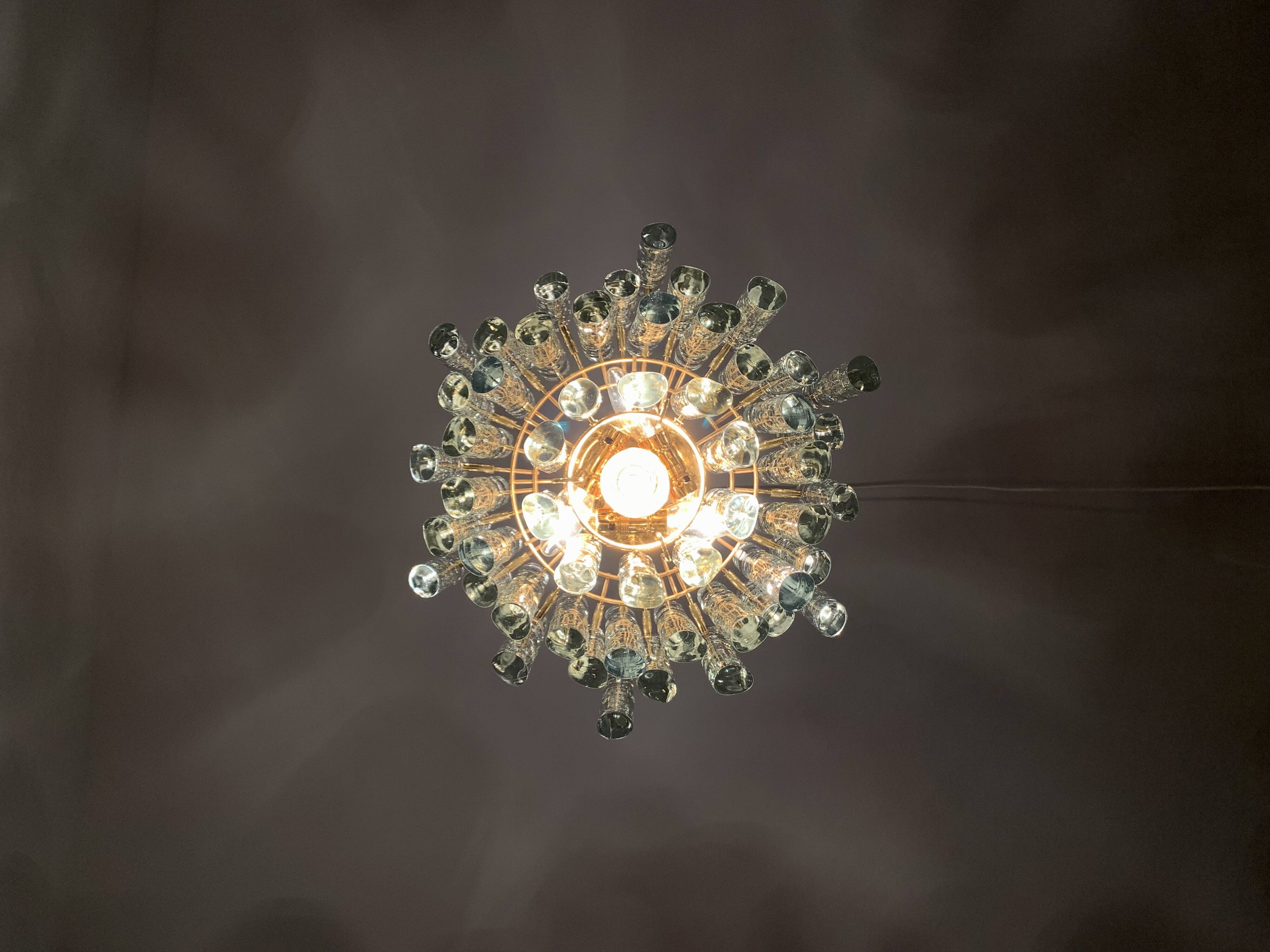 Crystal Glass Chandelier by Kinkeldey