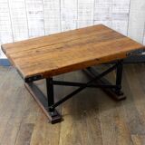 Eiffel style wood and metal coffee table