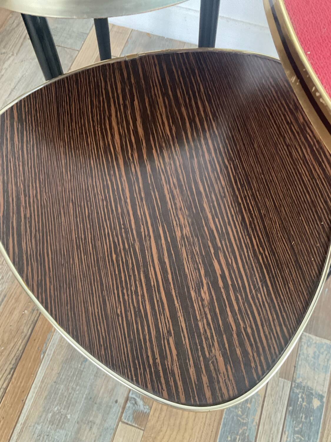 Trio of tripod side tables, 1960s-70s