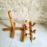 Wooden standing coat holder 1970