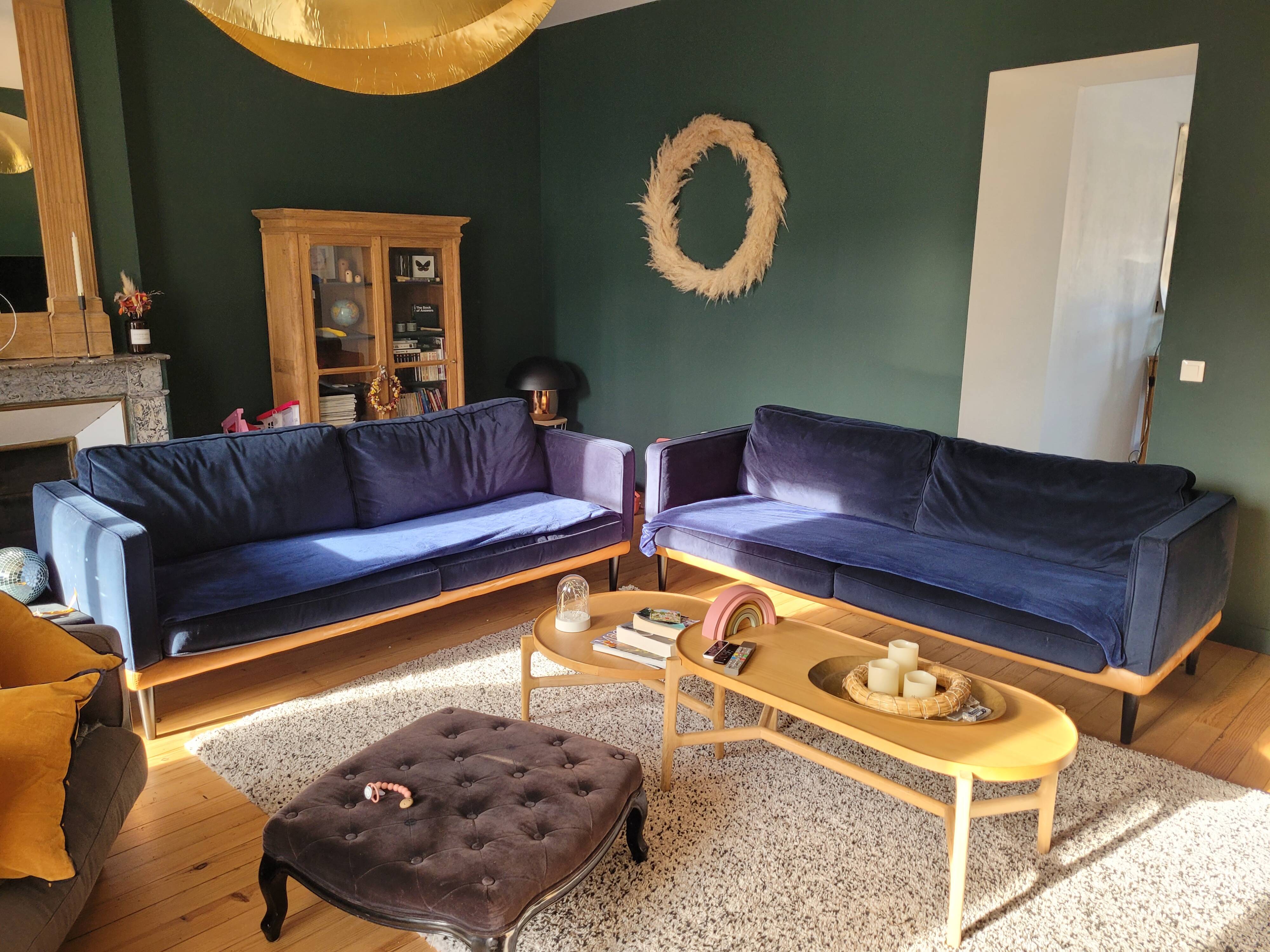 Georgio 3-seater sofa by HABITAT, midnight blue velvet