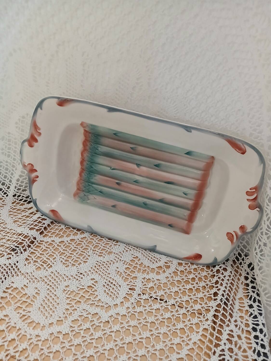 Old Barbotine dish from Digoin and Sarreguemines