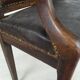 Leather bistro bench