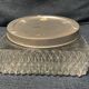 Vintage Flush Mount Square Glass Ceiling Lamp, Diamond Triangle Motif