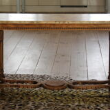 Console old feet wood and marble top