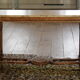 Console old feet wood and marble top