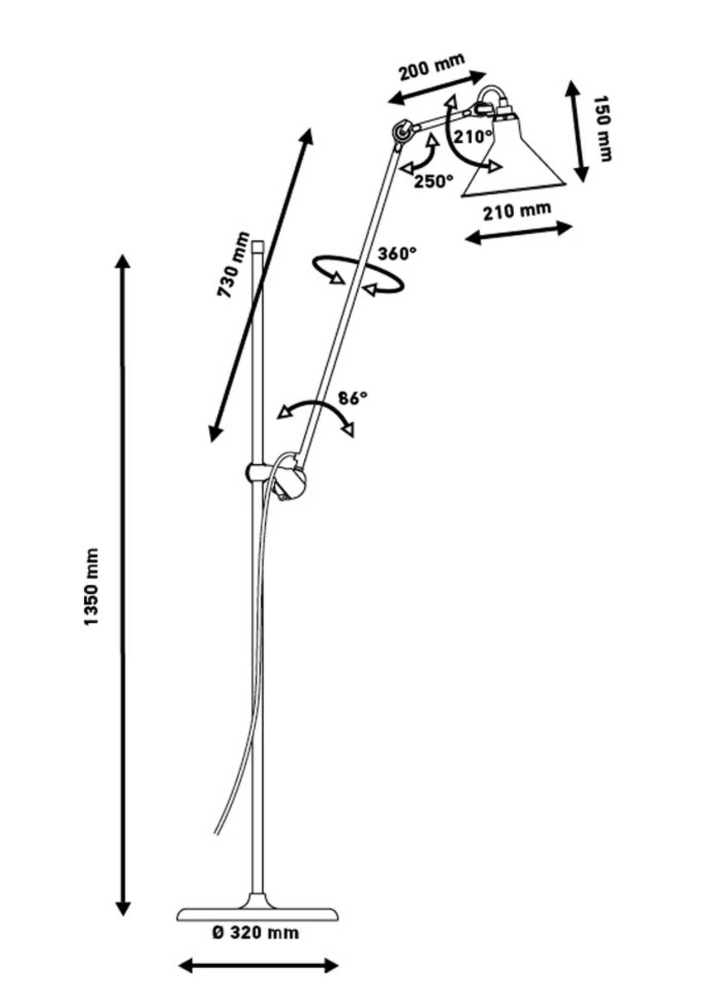 Floor lamp - Designer Bernard-Albin Gras