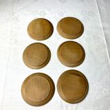 Vintage wooden cups/coasters 6 pieces