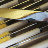 White resin handle knifes