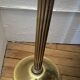 Neoclassical torchère floor lamp in brass and opaline - 1950s/60s