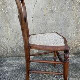 Chaise ancienne, restaurée, assise corde, fin XIXème s.