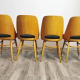 Dining chairs by radomir hoffman for ton, 1950s, set of 4