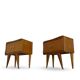Paire de tables de chevet italiennes, milieu XXème