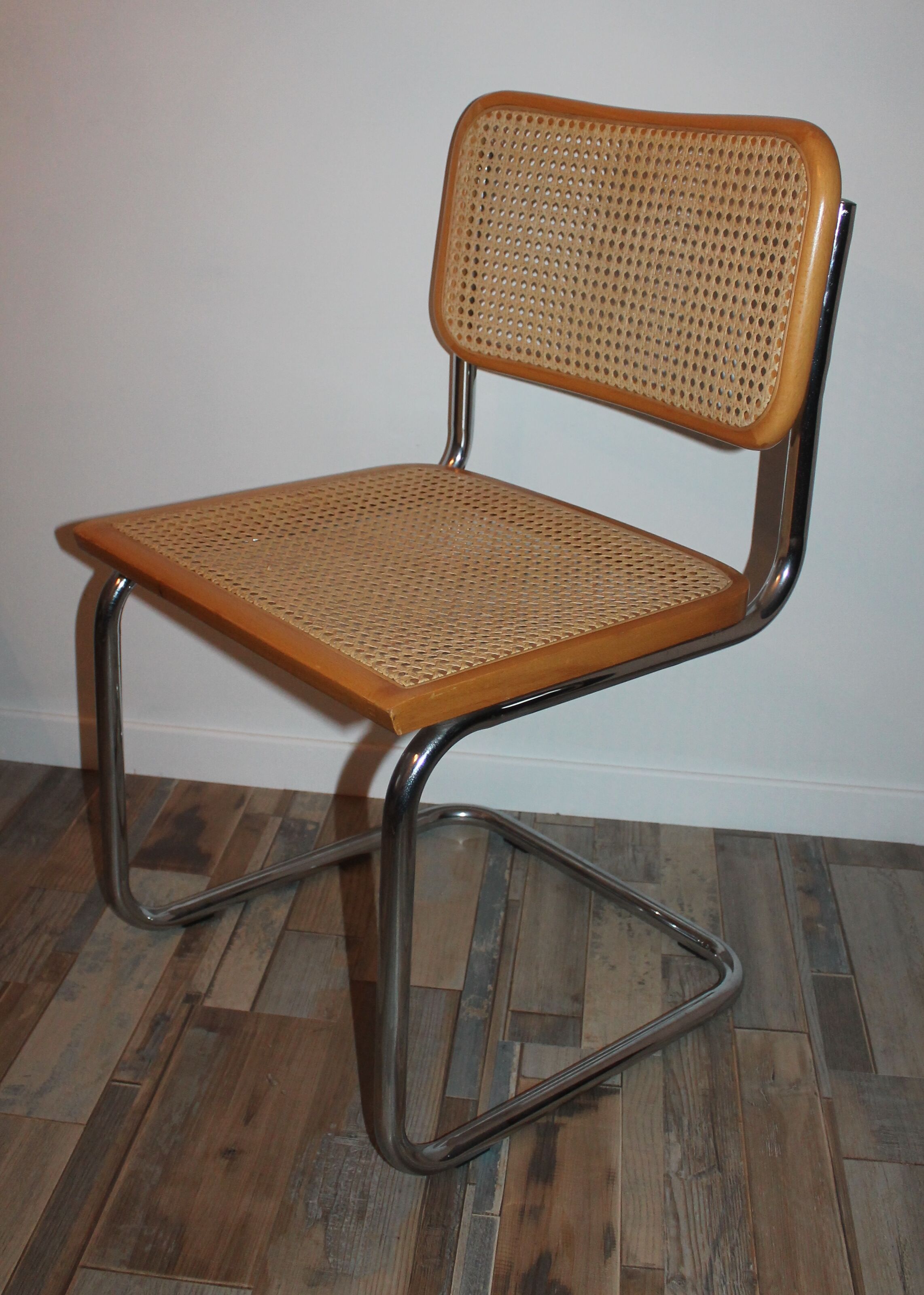 Lot de 4 chaises Cesca B32 par Marcel Breuer