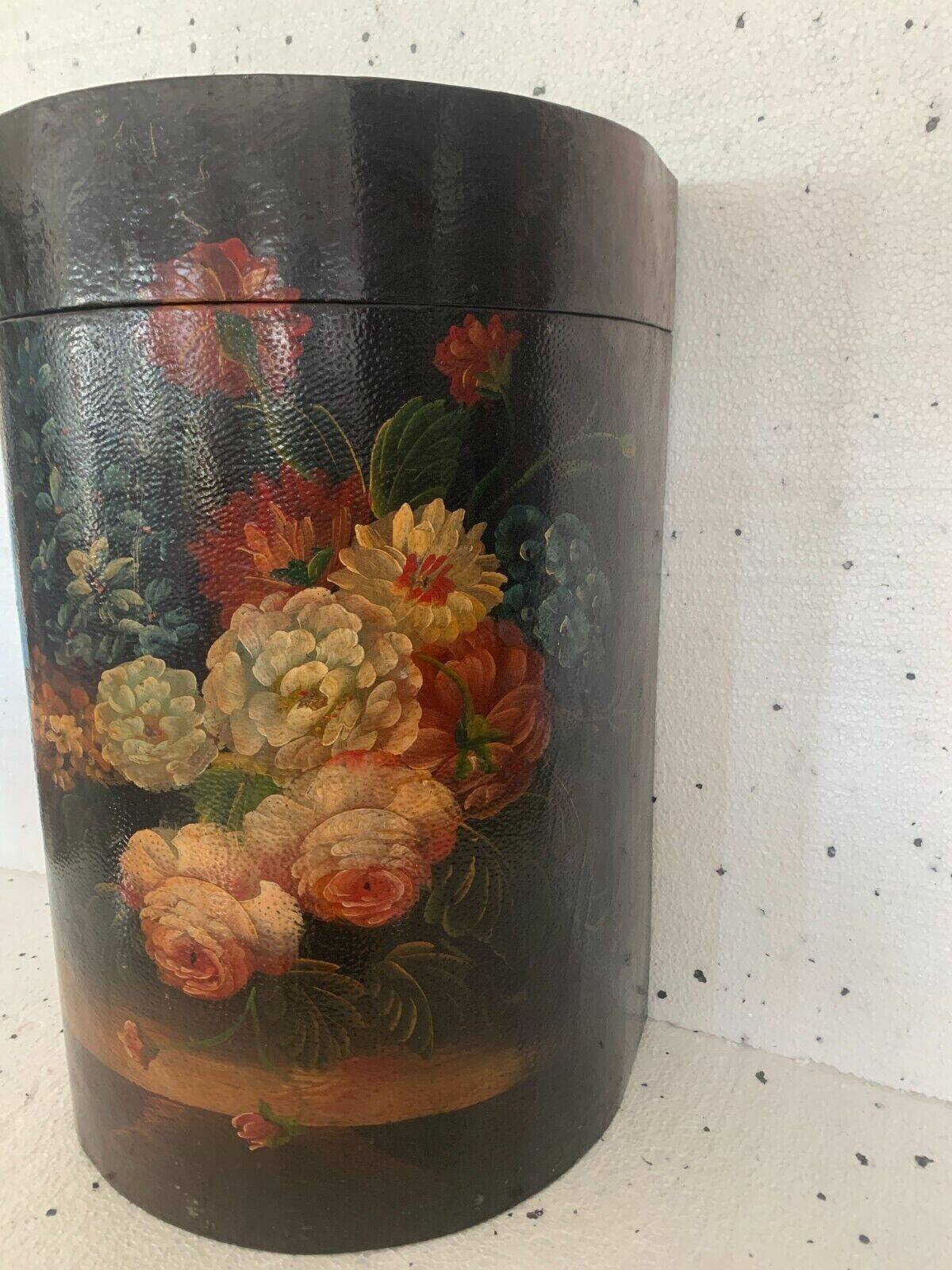 Box painted in half moon 20th century storage chest