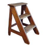 Old stepladder 3 wooden steps