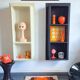 Prisunic vintage cream wall shelf