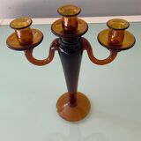 Amber glass chandelier from the 70s