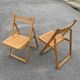 Paire de chaises pliante en bois