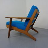 Danish GE290 Chair in Oak and Kvadrat Hallingdal by Hans J. Wegner for Getama, 1960s