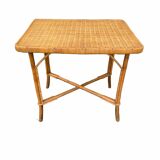 Rattan side table