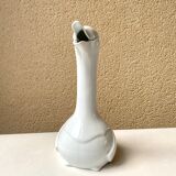 Carafe animalière grande oie in vintage white porcelain 80s