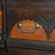 Victorian Wellington chest in figured elm by R Crosby & Son with 160 seal impressions.