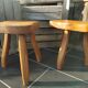 Paire de tabourets tripodes