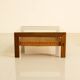 Dutch coffee table in wenge and wicker 60's