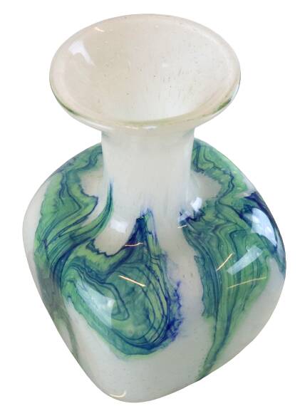 Glass vintage vase 'Ondata'