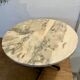 Table guéridon marbre et metal design italien annee 60