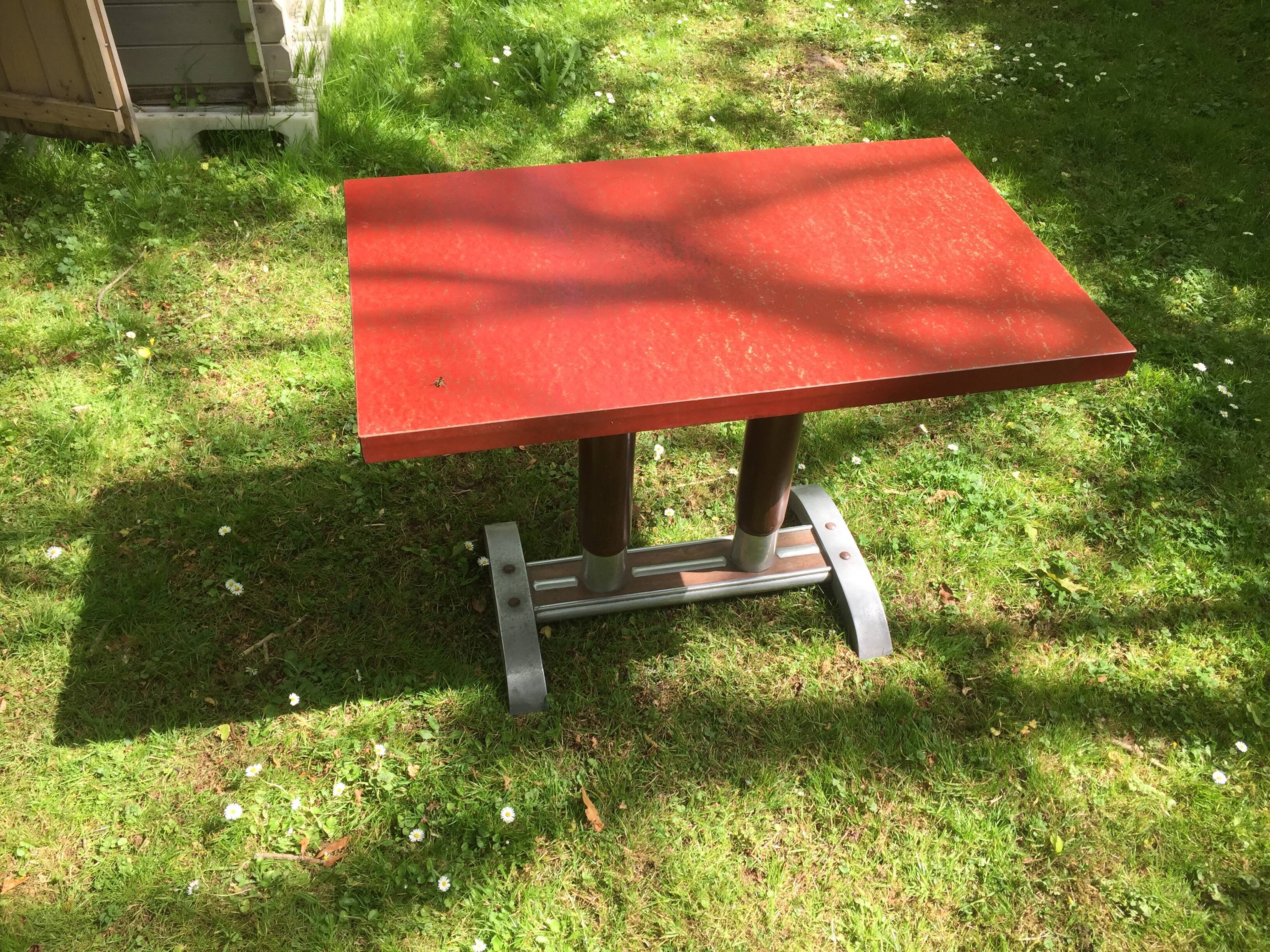 Bistro table 50s, top formica. 100 x 60 cm