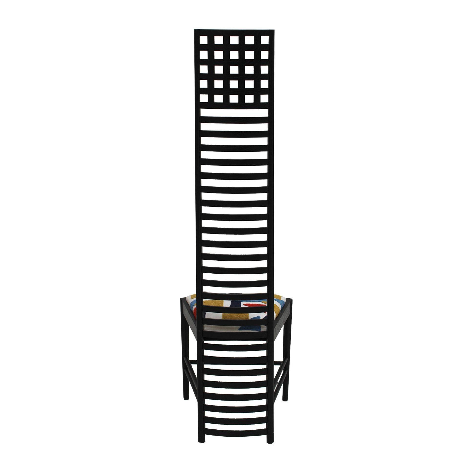 Mid-Century Modern Mackintosh "292 Hill House 1" Black Italian Ashwood Chair