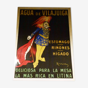 Affiche originale aigua de vilajuiga de leonetto cappiello