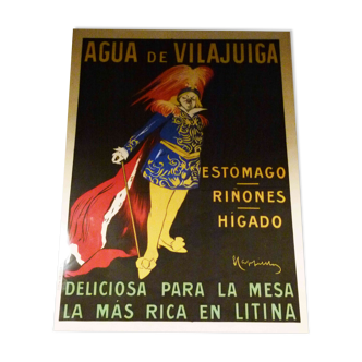 Affiche originale aigua de vilajuiga de leonetto cappiello