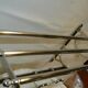Chrome iron coat rack with hat holder