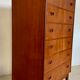 Vintage Danish mid-century teak tallboy chest of drawers 1960s