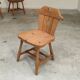 Set of 4 Vintage Tyrolean Dining Room Chairs in Pine, 1970s.