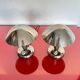 Set of chromed Art Deco bedside table lamps, Czechoslovakia