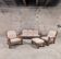 Vintage solid wood living room with plaid cushions