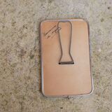 Vintage silver barber's mirror 20cm x 13cm