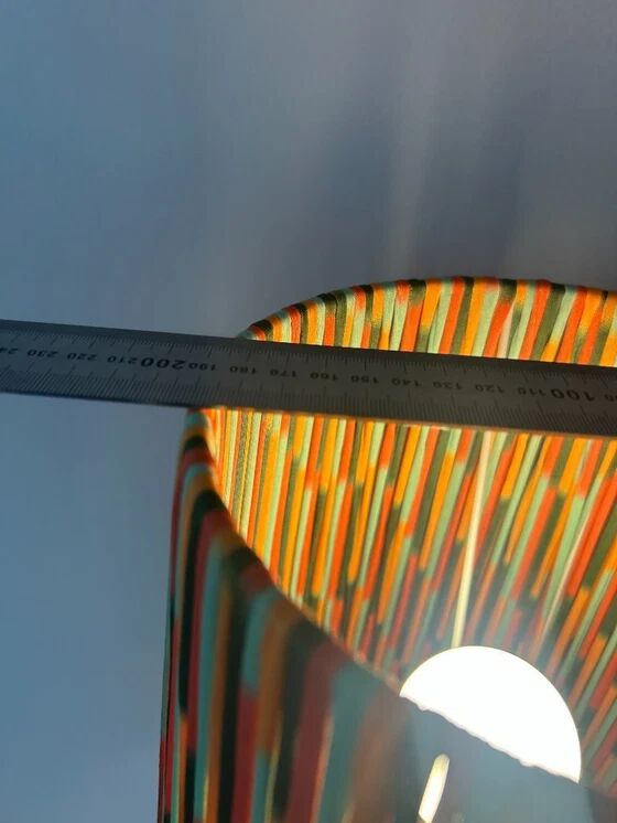 Atmospheric table lamp upcycled from Übelacker ceramic vase.