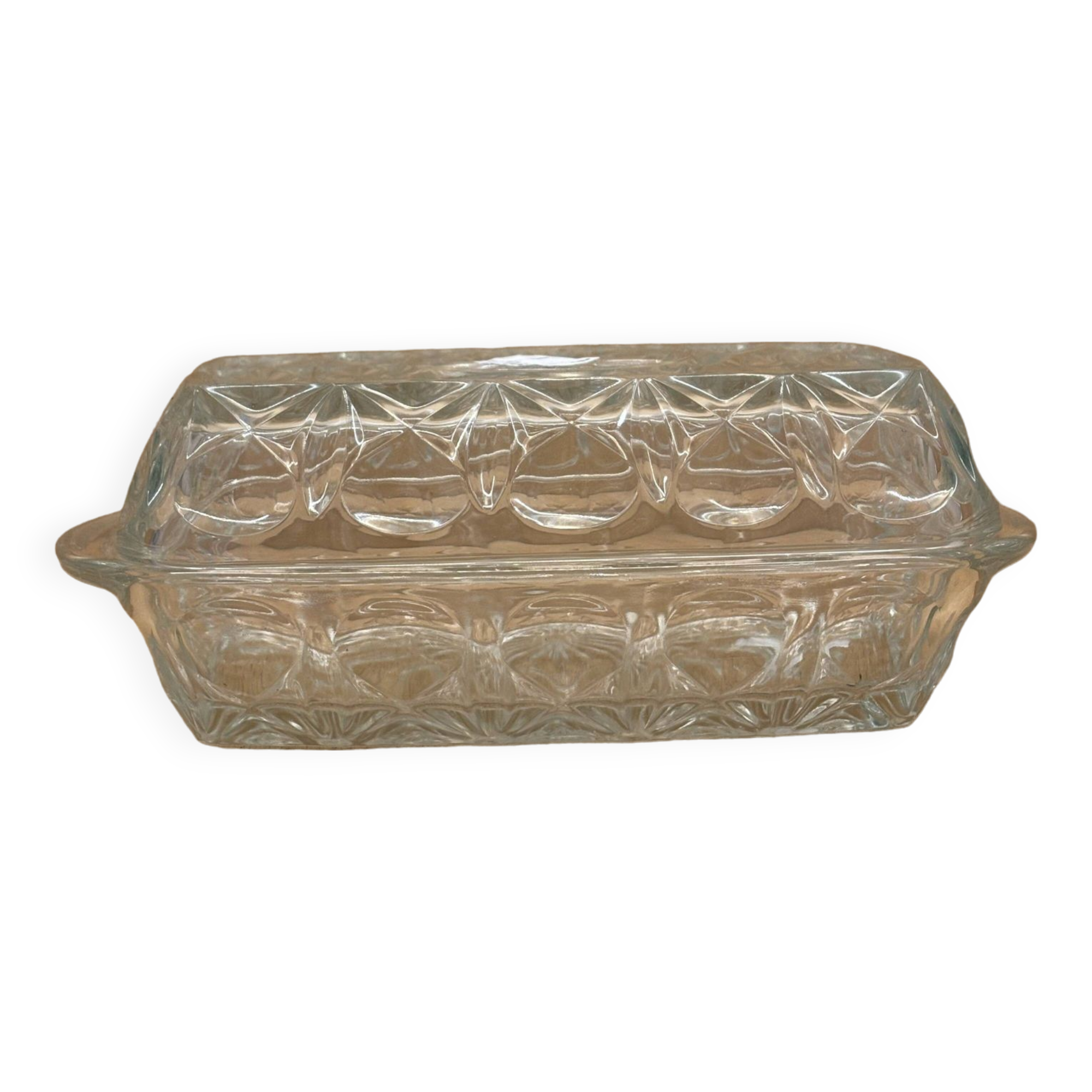 Glass butter dish
