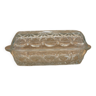 Glass butter dish
