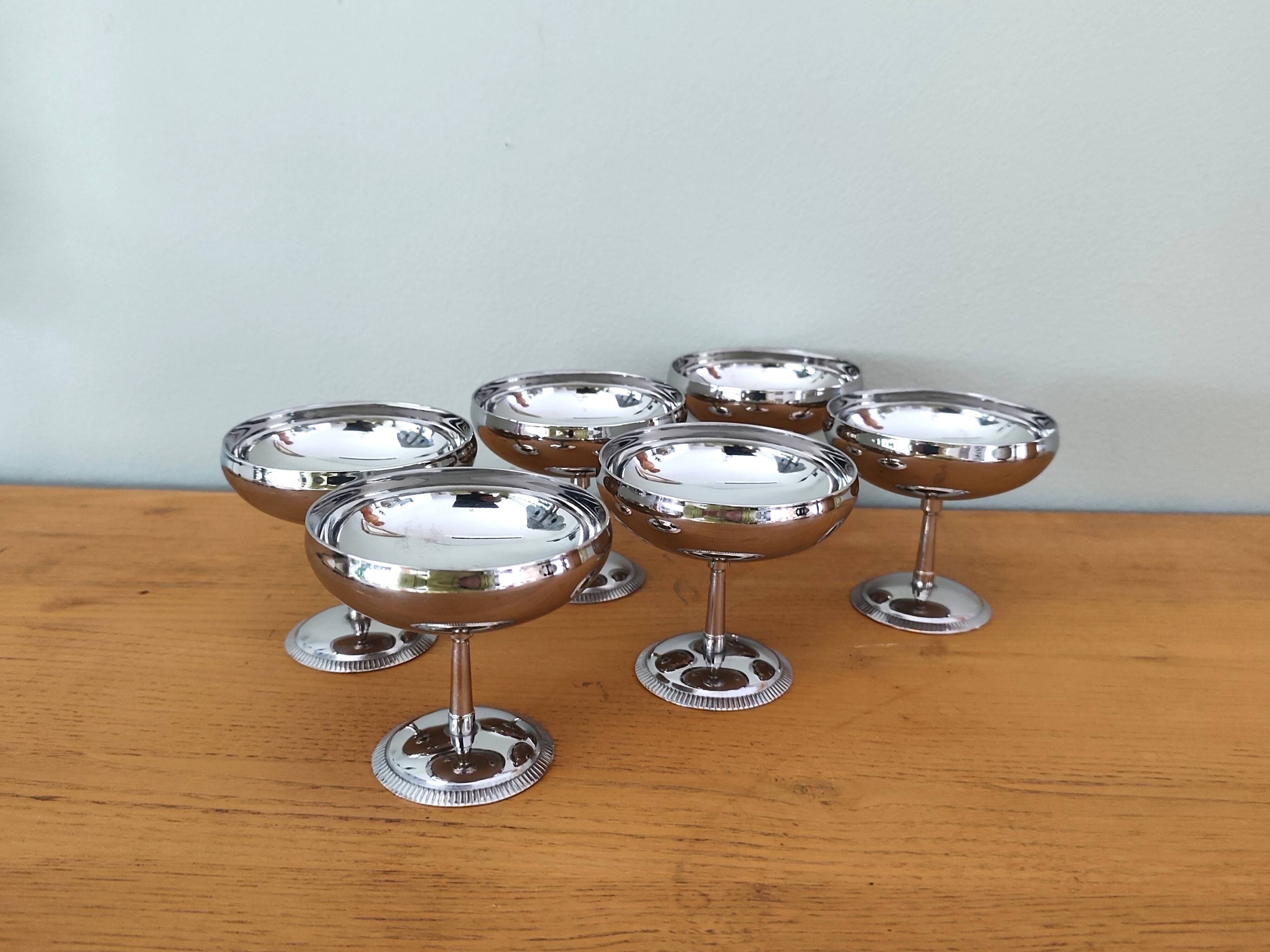 Set of 6 ice cream bowls Letang Rémy