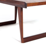 Vintage retro coffee table bench in Danish teak 60s 70s