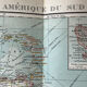 Carte ancienne Amérique du Sud 67x54cm
