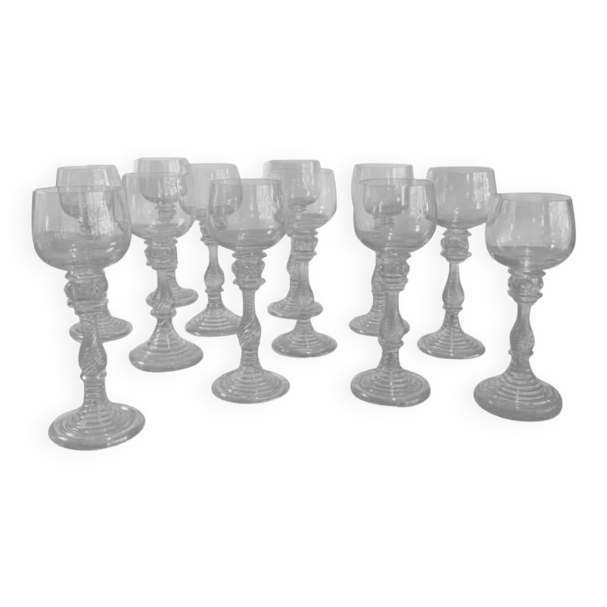 Suite of 12 Moselle wine glasses