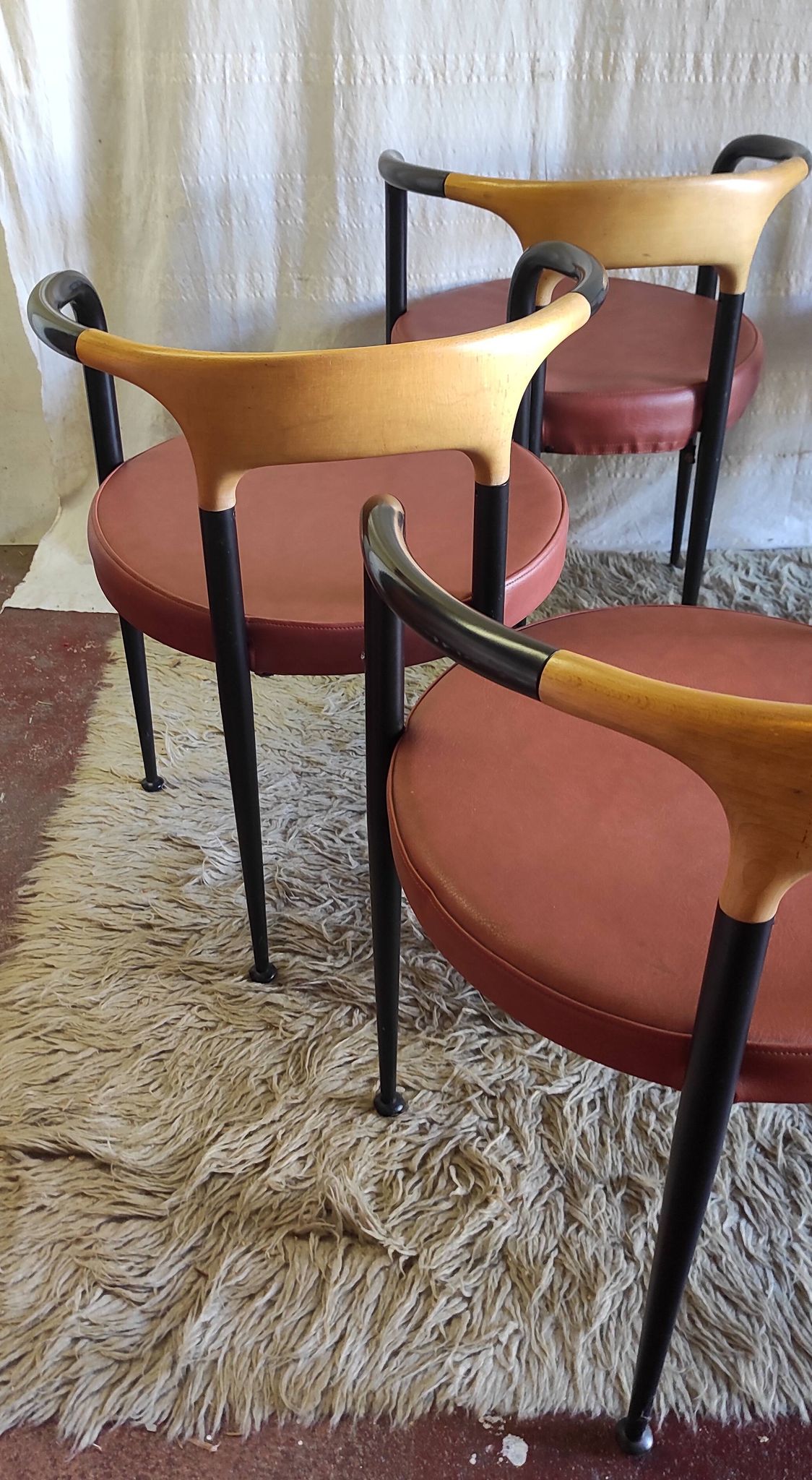 Set of 6 designer chairs, Boléro model, by Archirivolto - 80s/90s