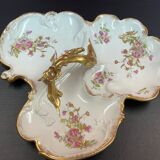 Servant appetizer sweets Limoges Gold and Flowers